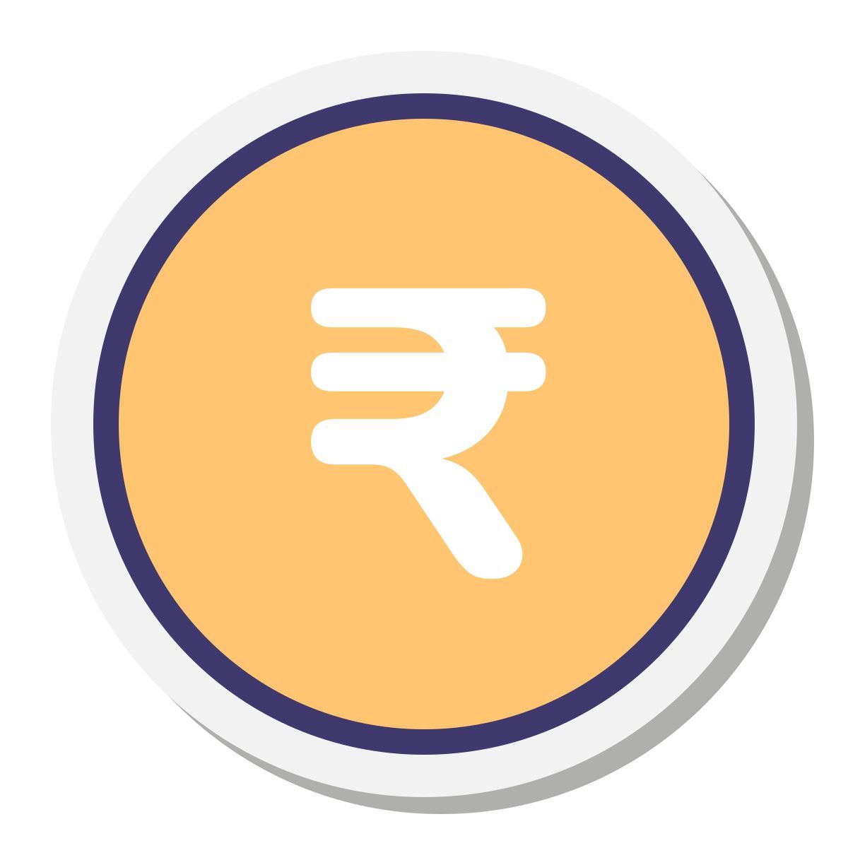 stickers style rupee icon