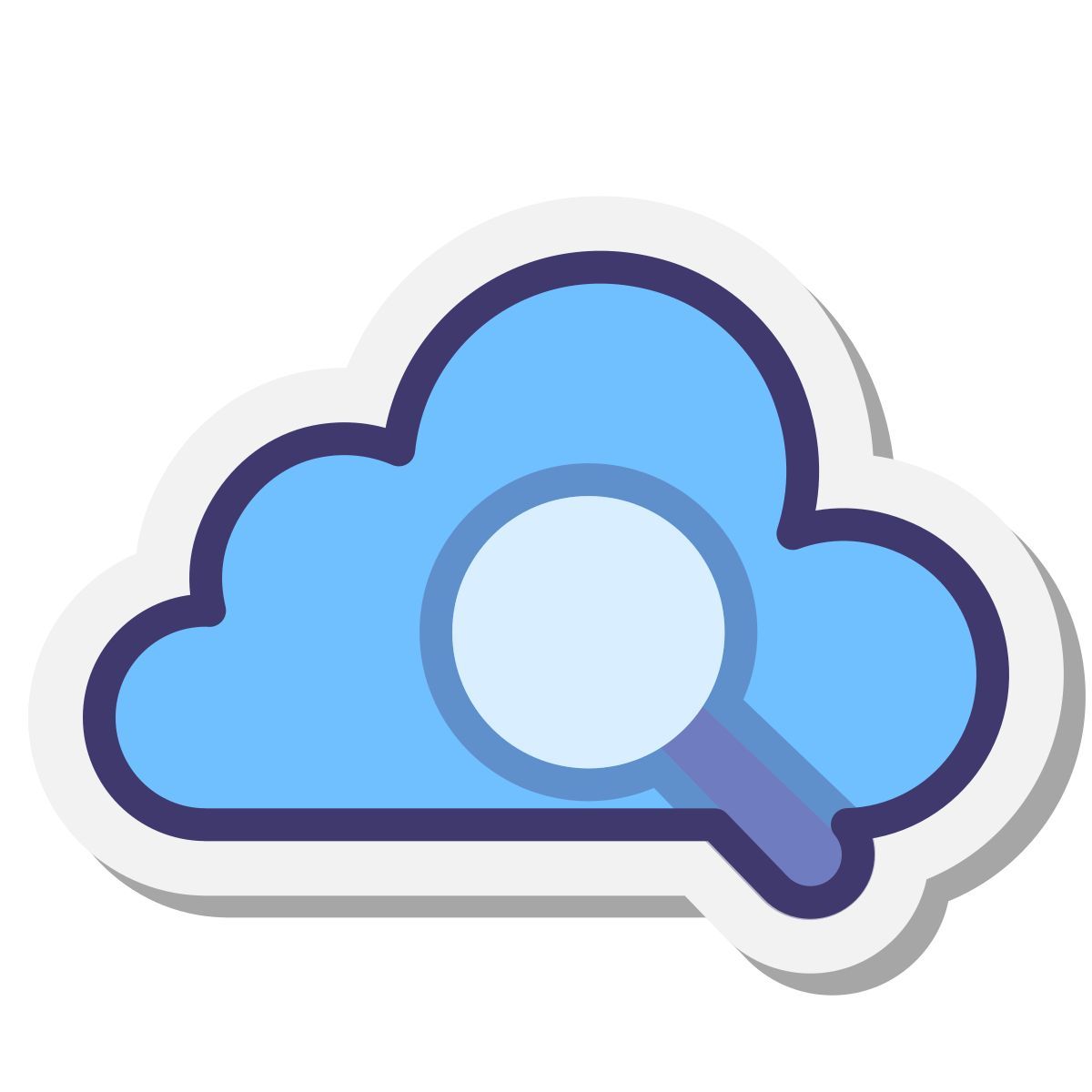 stickers style 在云中搜索 icon