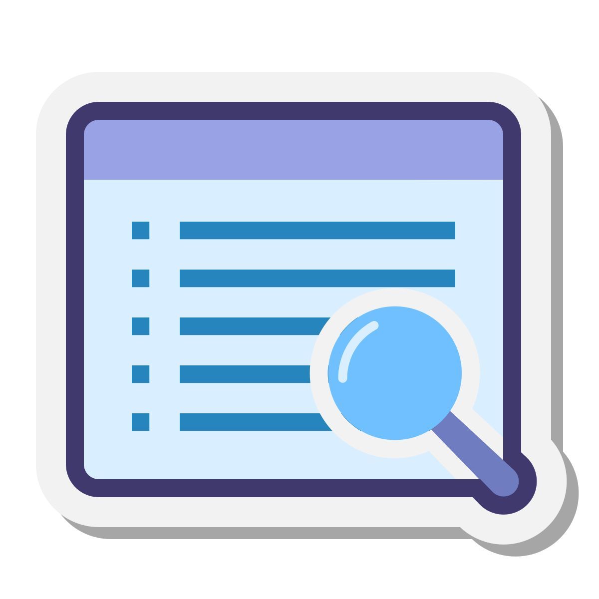 stickers style search property icon