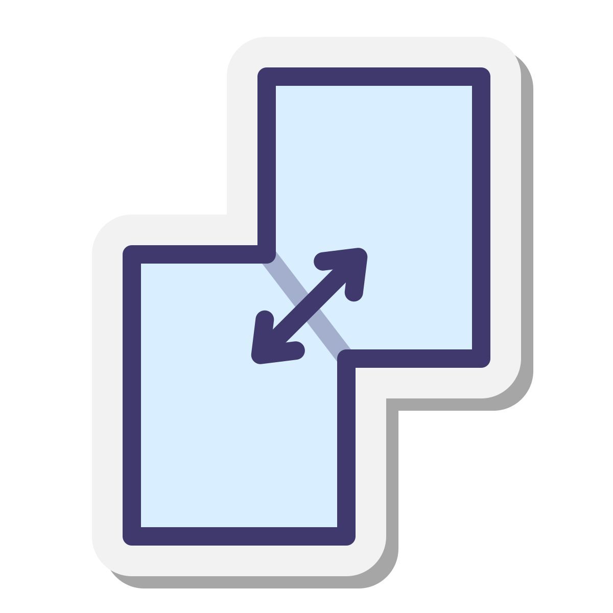 stickers style documento separado icon