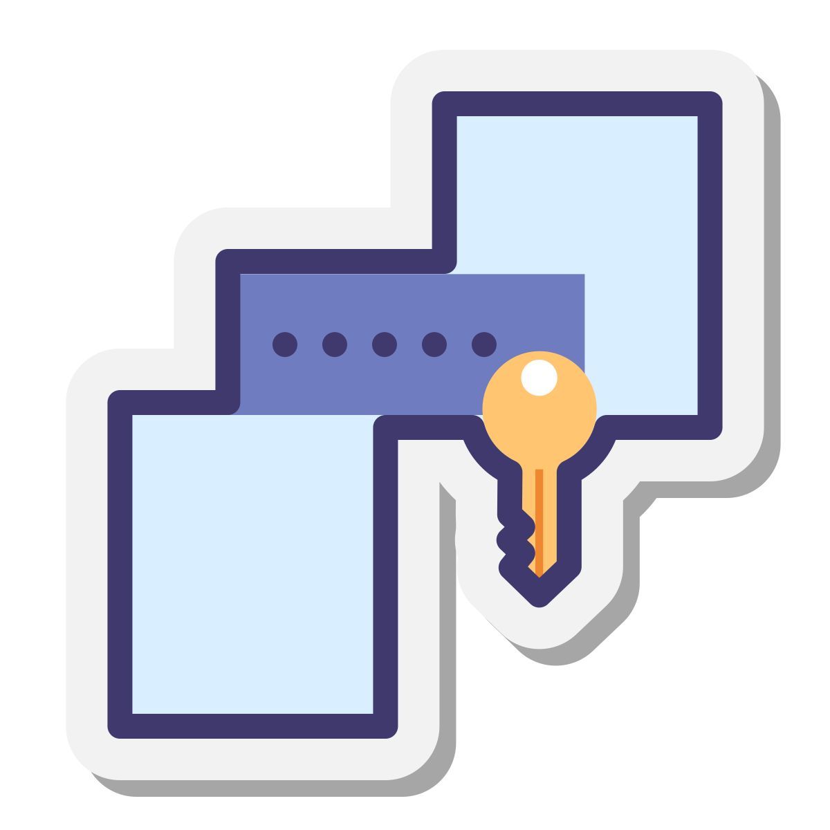 stickers style separar usando una palabra clave icon