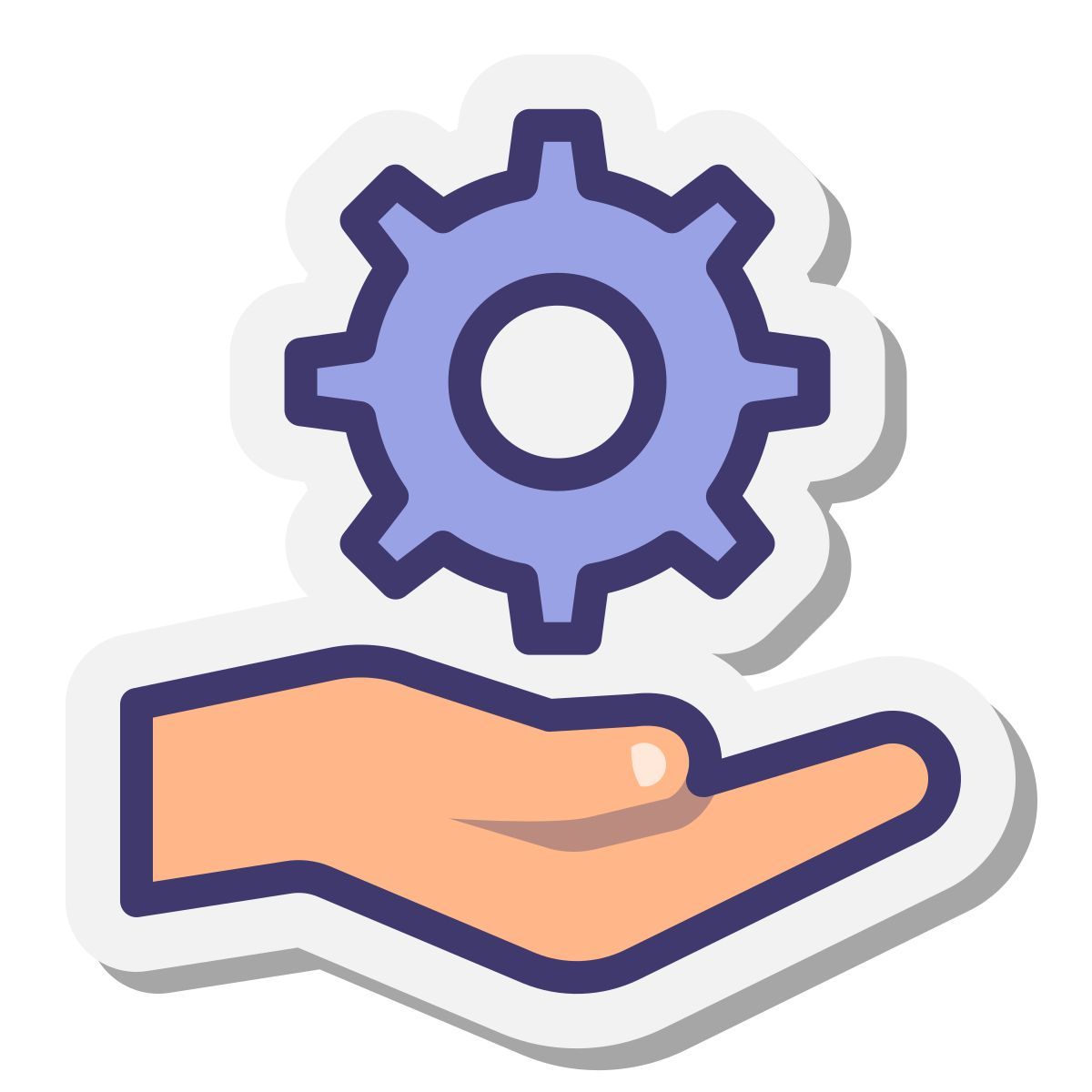 stickers style servizio icon