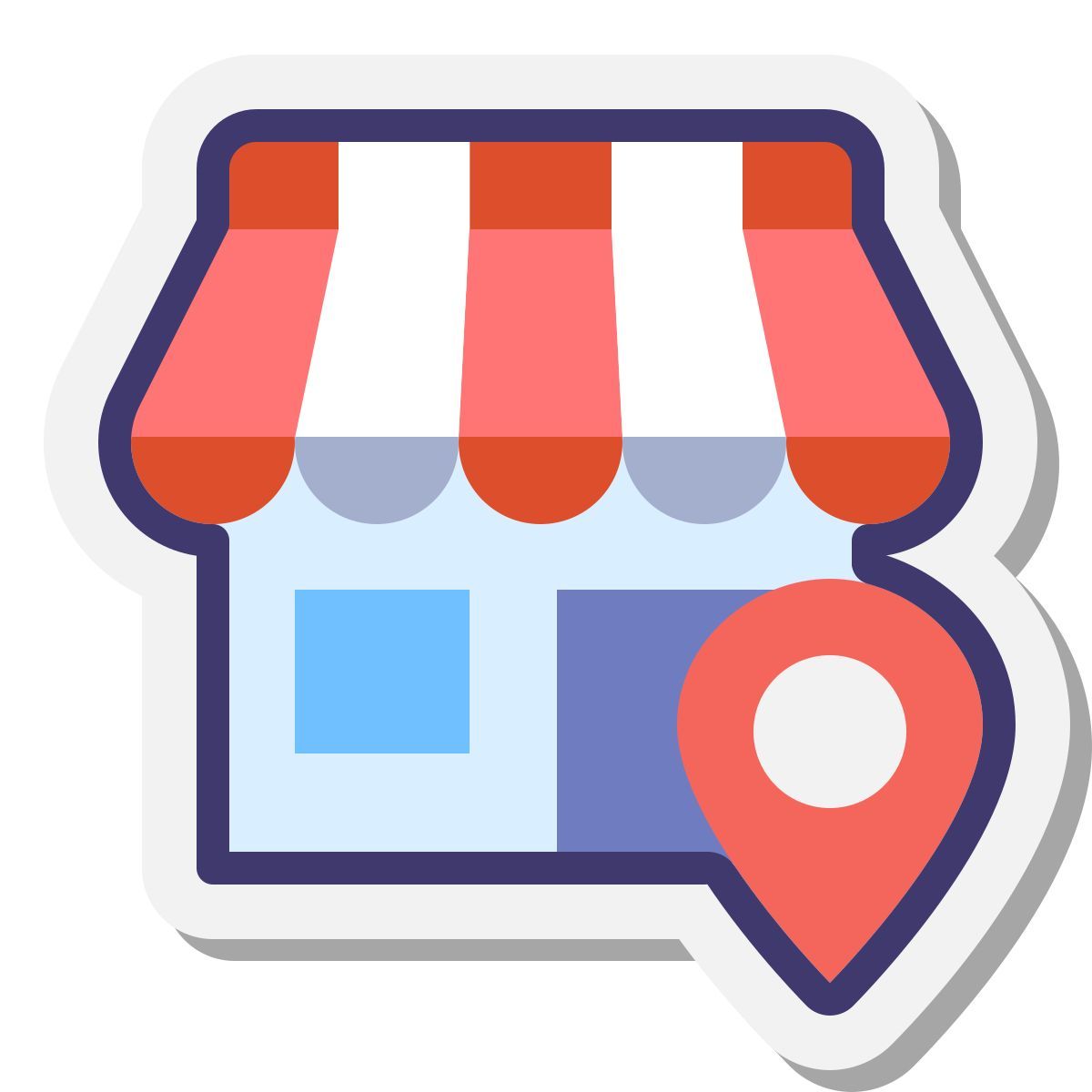 stickers style shop location icon