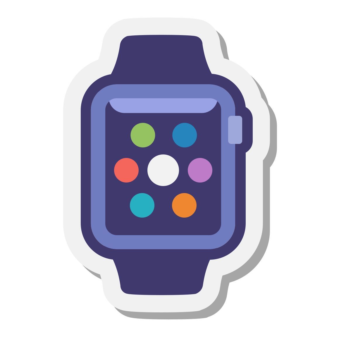 stickers style smart watch icon