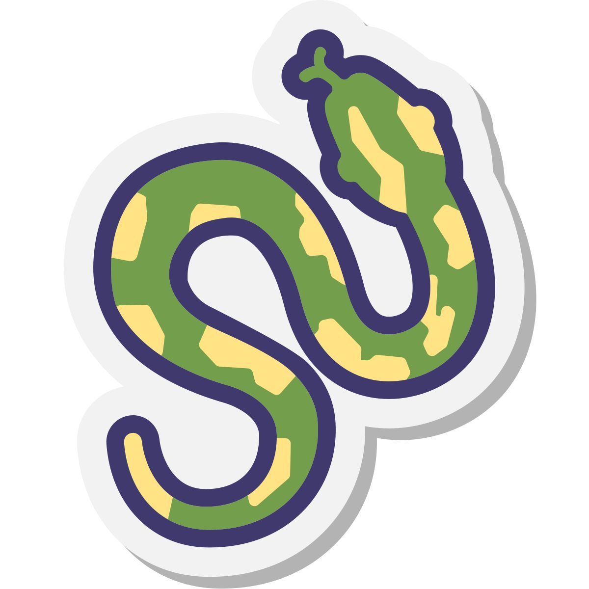stickers style serpente icon