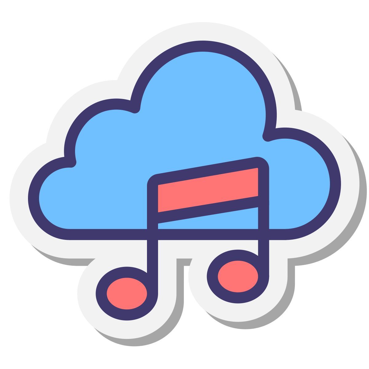 stickers style 声音云 icon