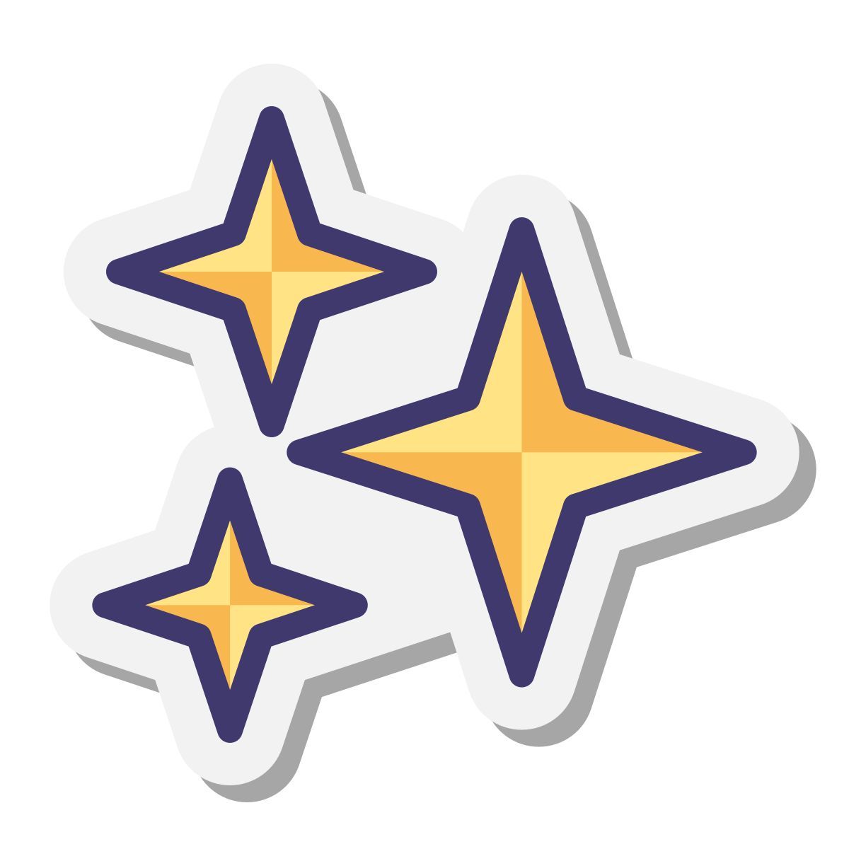 stickers style scintillante icon