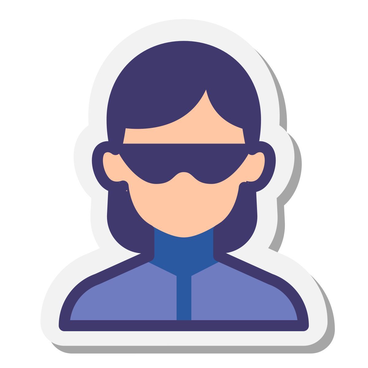 stickers style spion weiblich icon