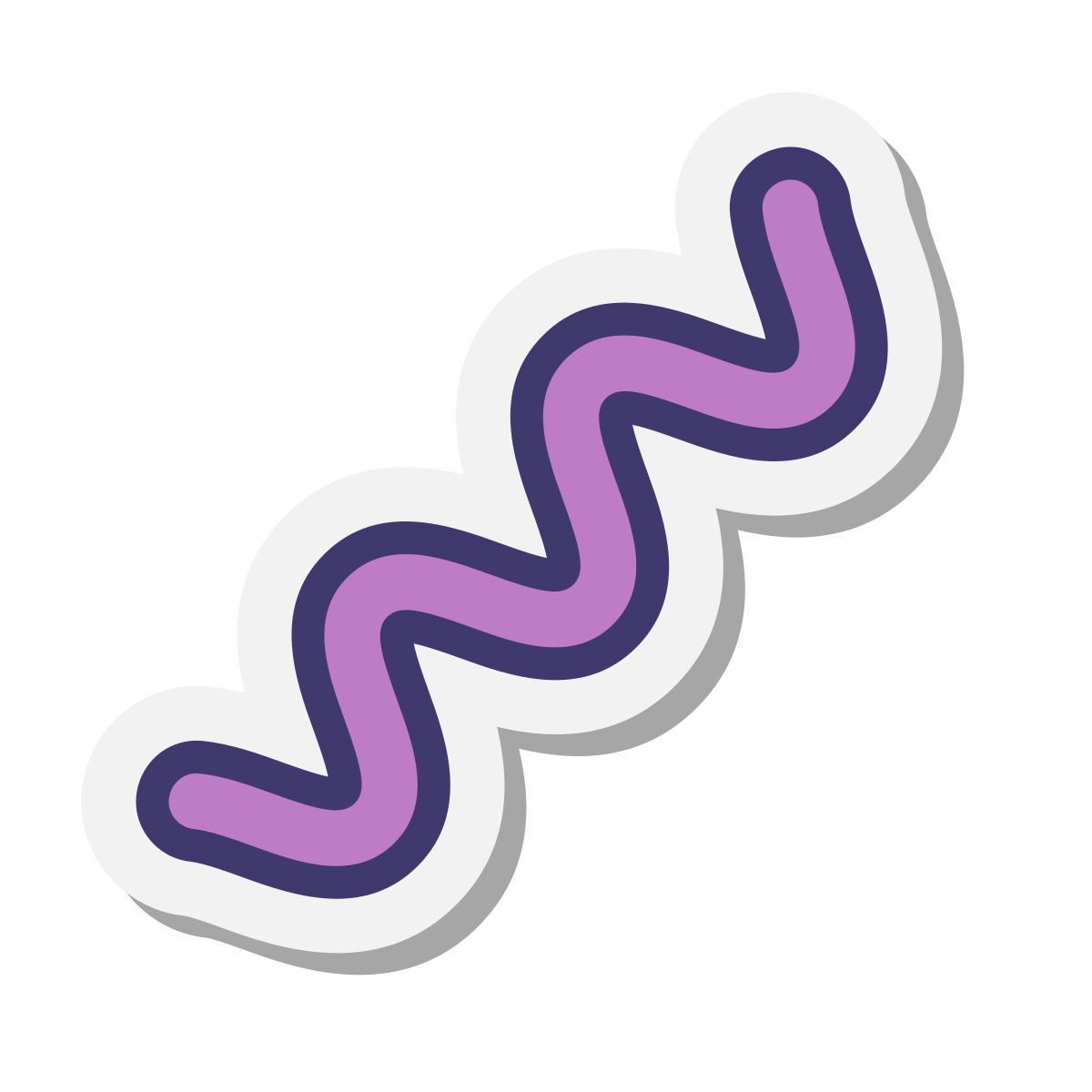 stickers style linha squiggly icon