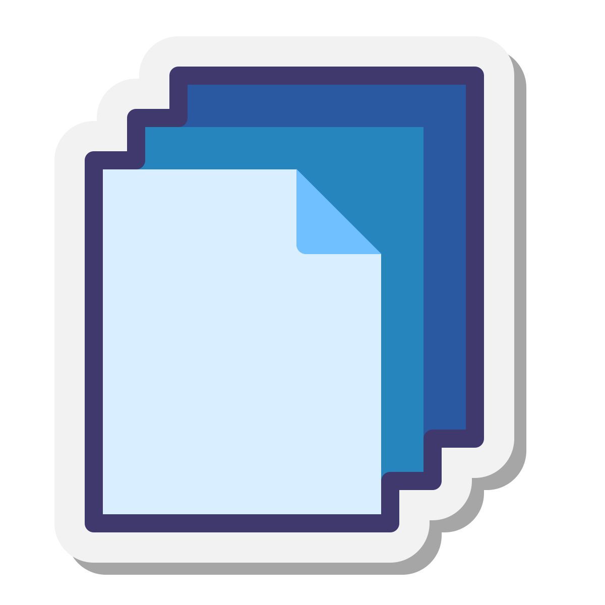 stickers style pila de papel icon