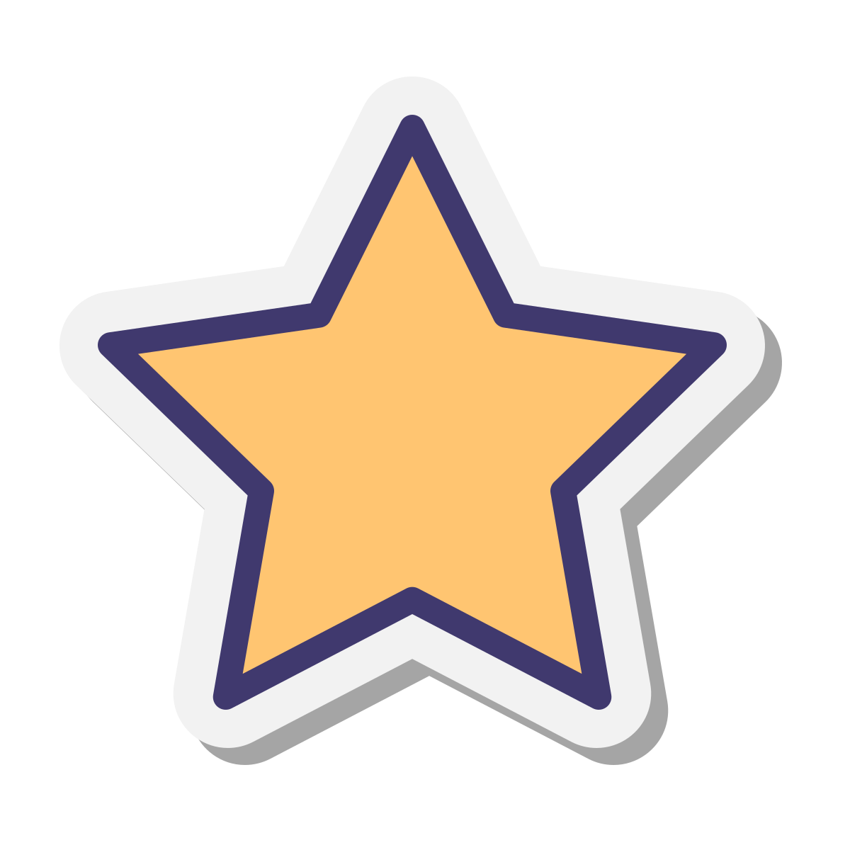 stickers style star icon