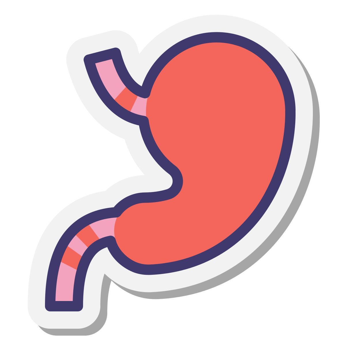 stickers style stomach icon