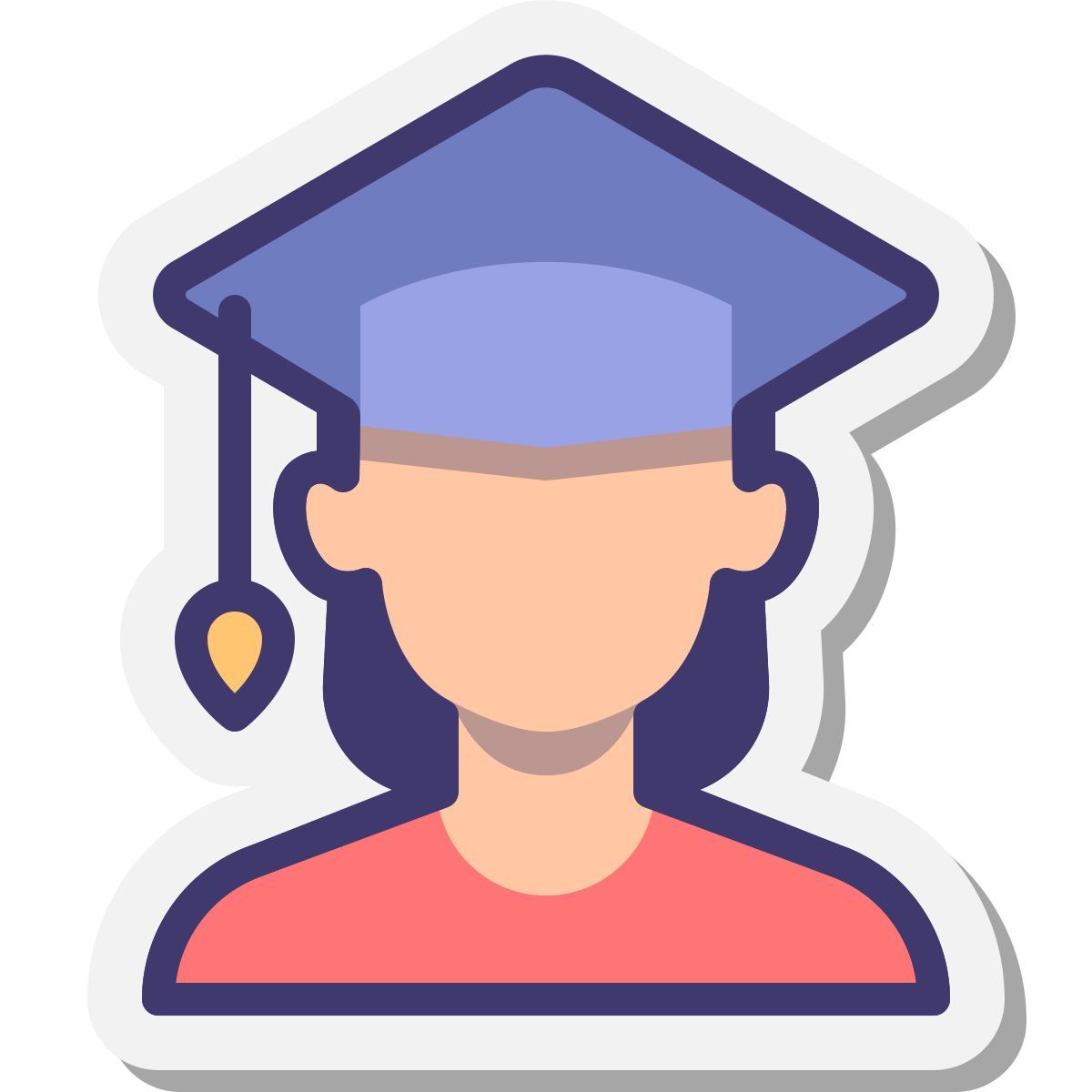 stickers style étudiant femme icon