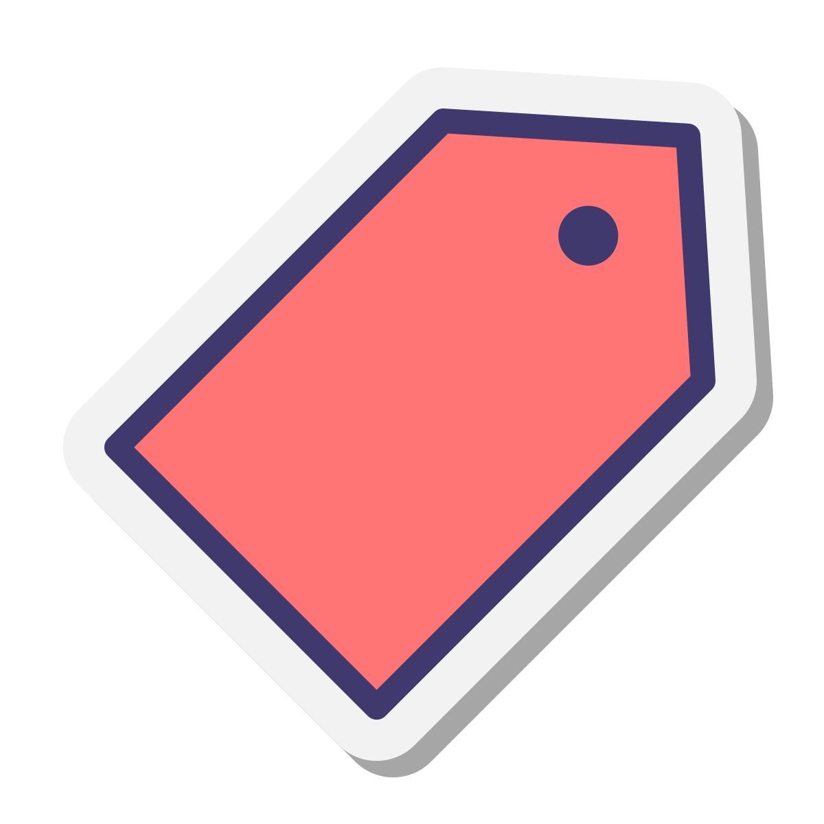 stickers style tag icon