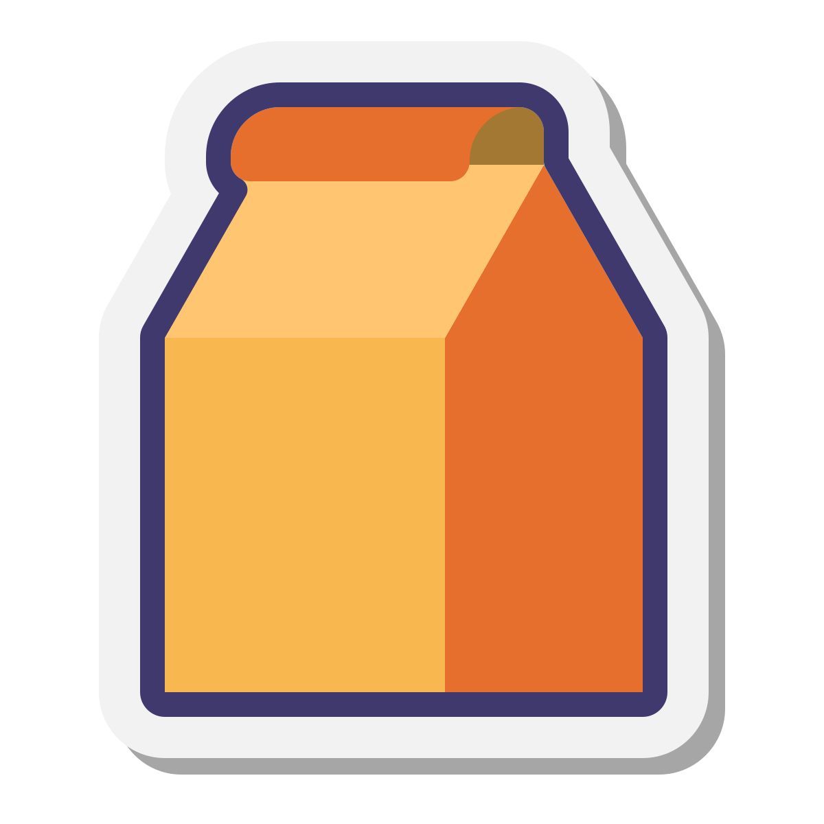 stickers style comida para llevar icon