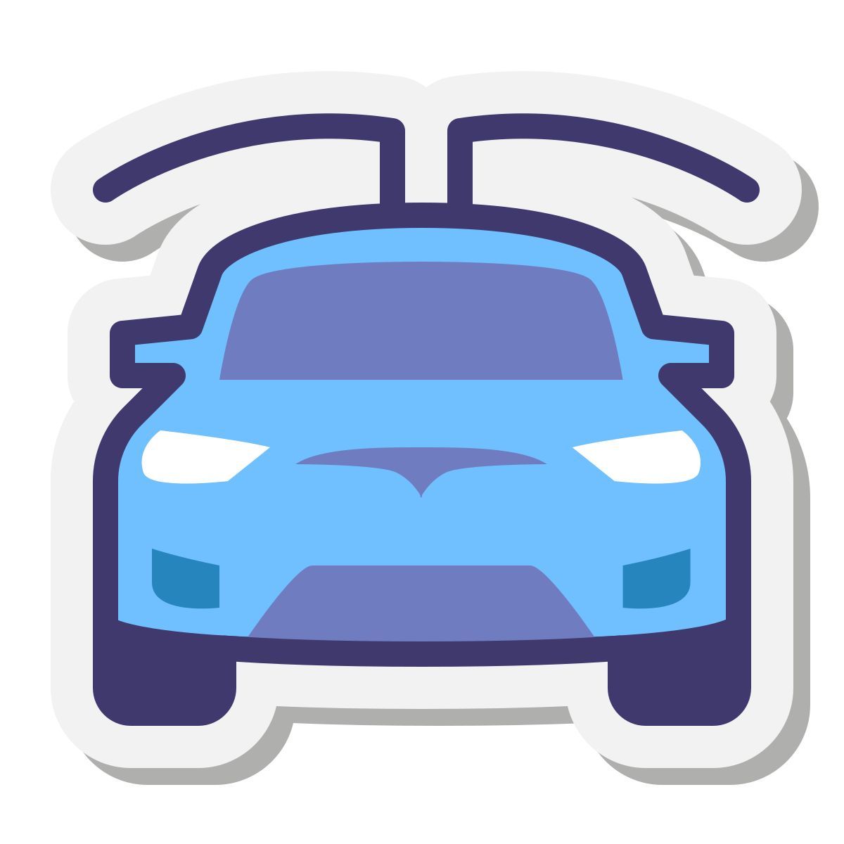 stickers style tesla model x icon