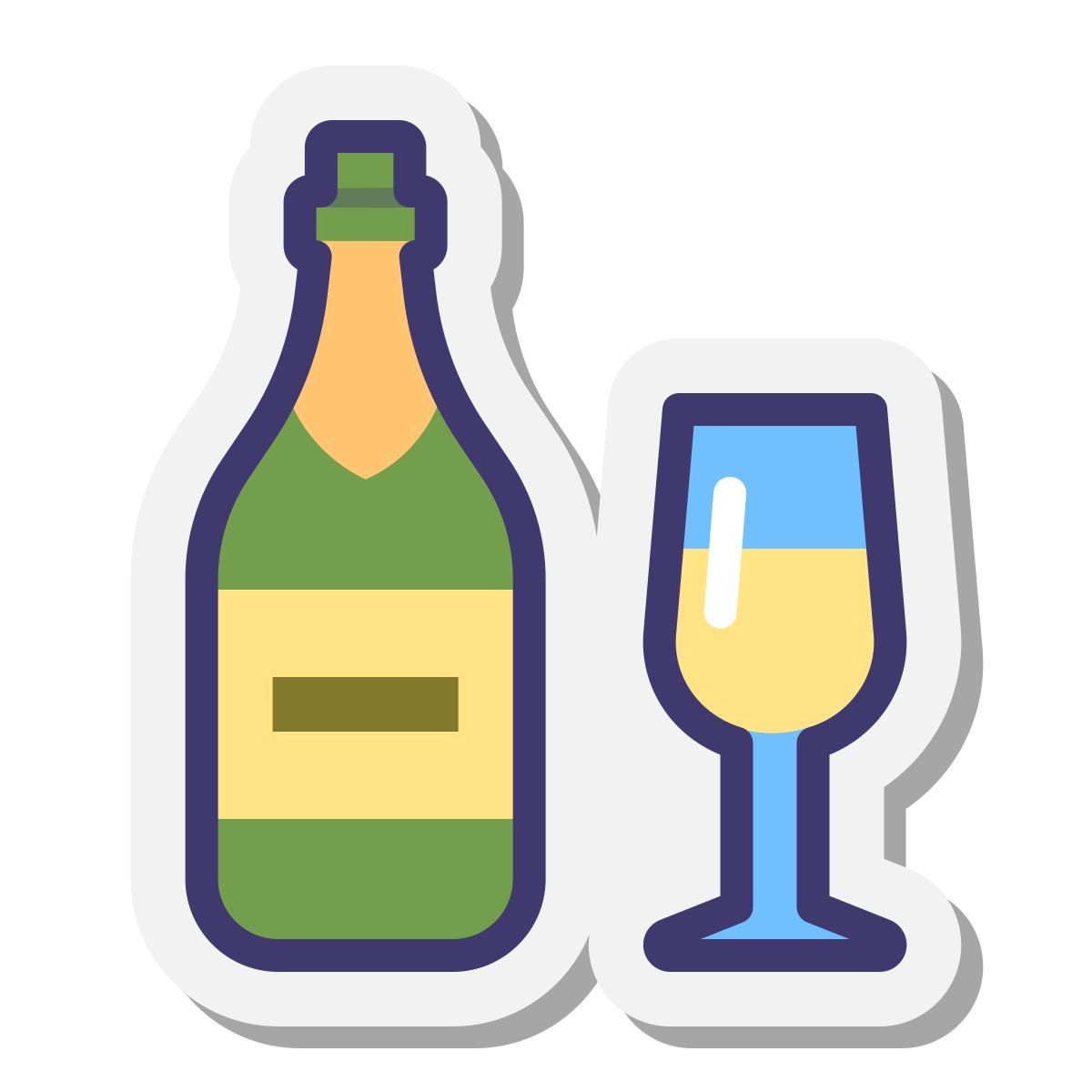 stickers style the toast icon