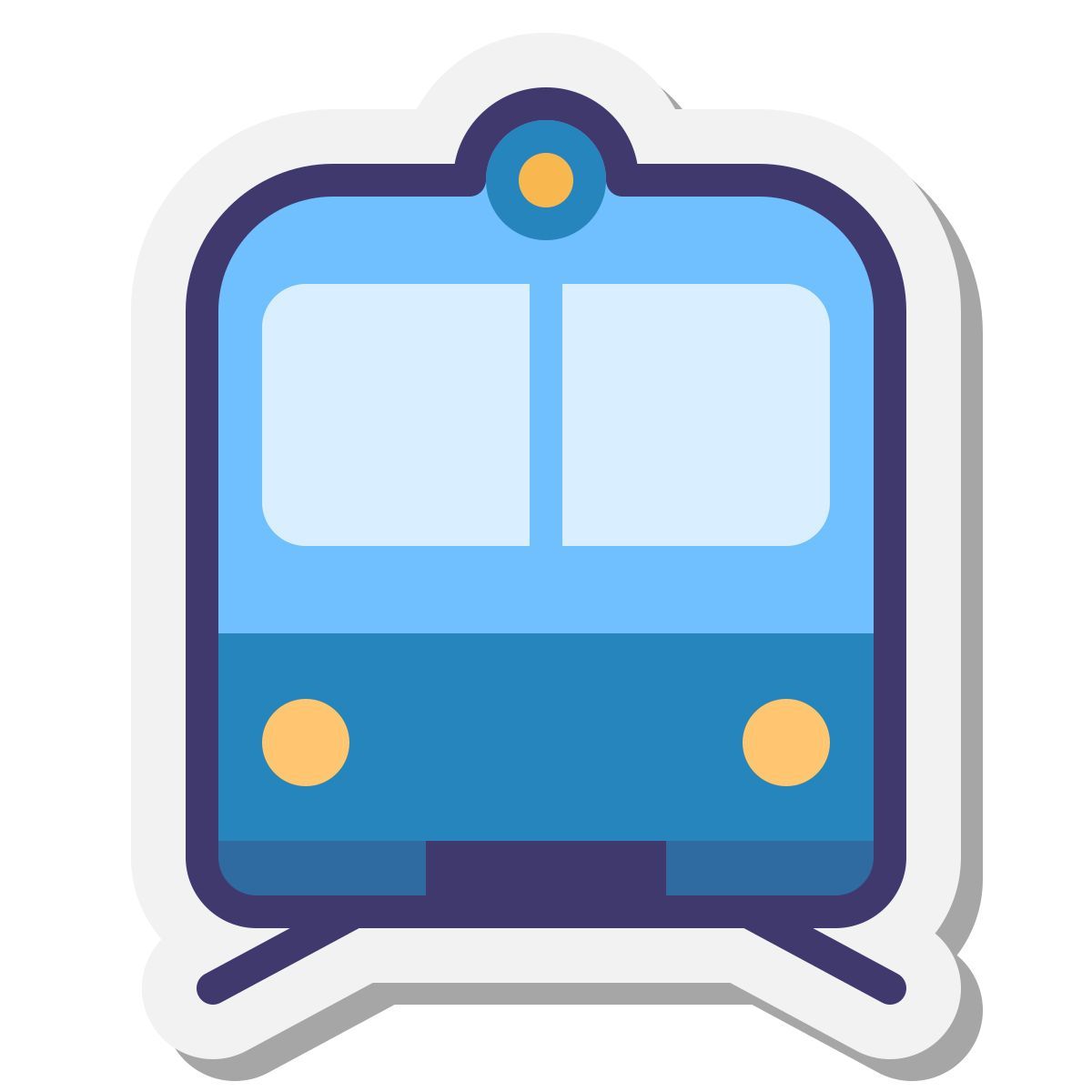 stickers style treno icon