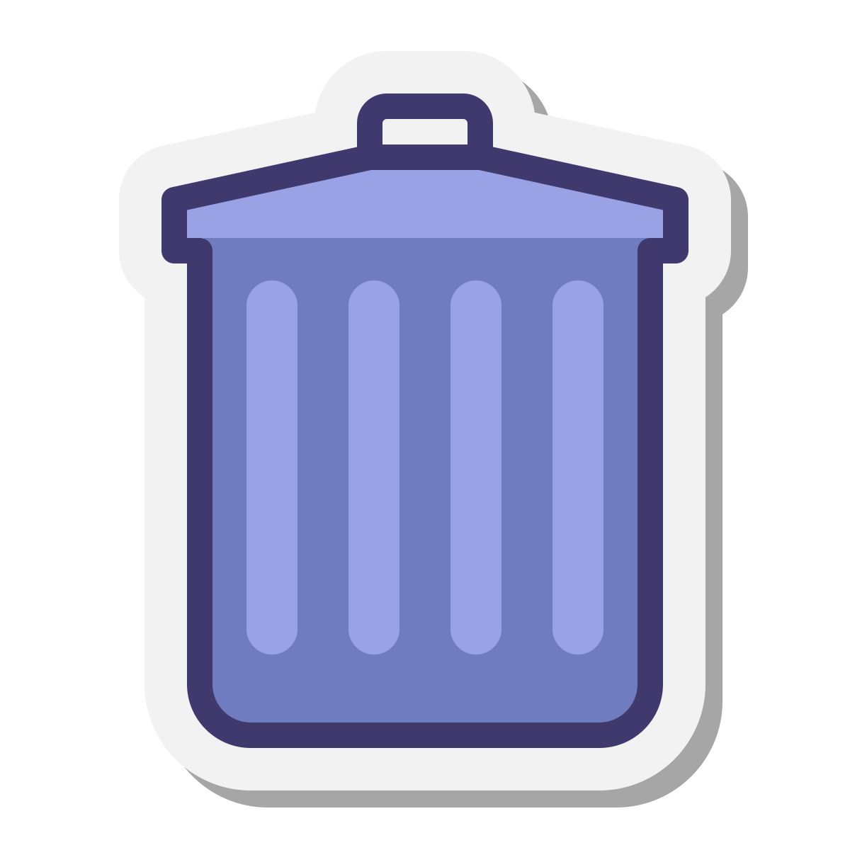 stickers style trash icon