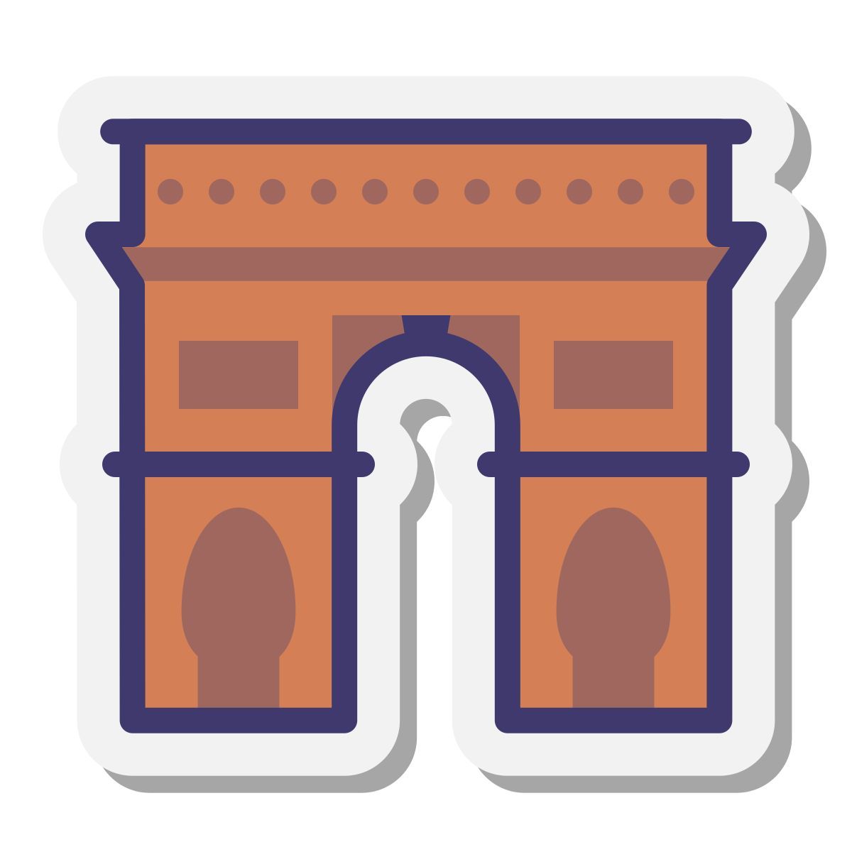 stickers style triumphbogen icon