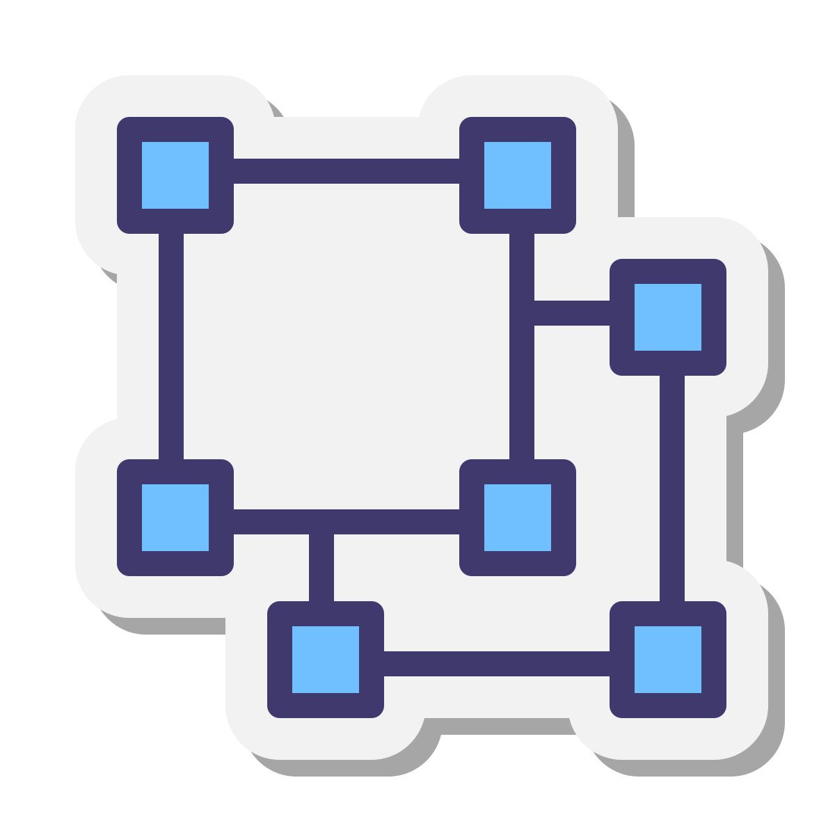 stickers style separare gli oggetti icon