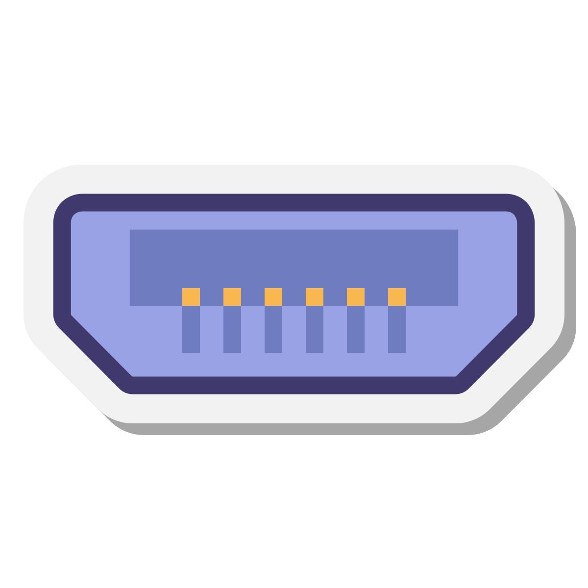 stickers style usb微型b icon