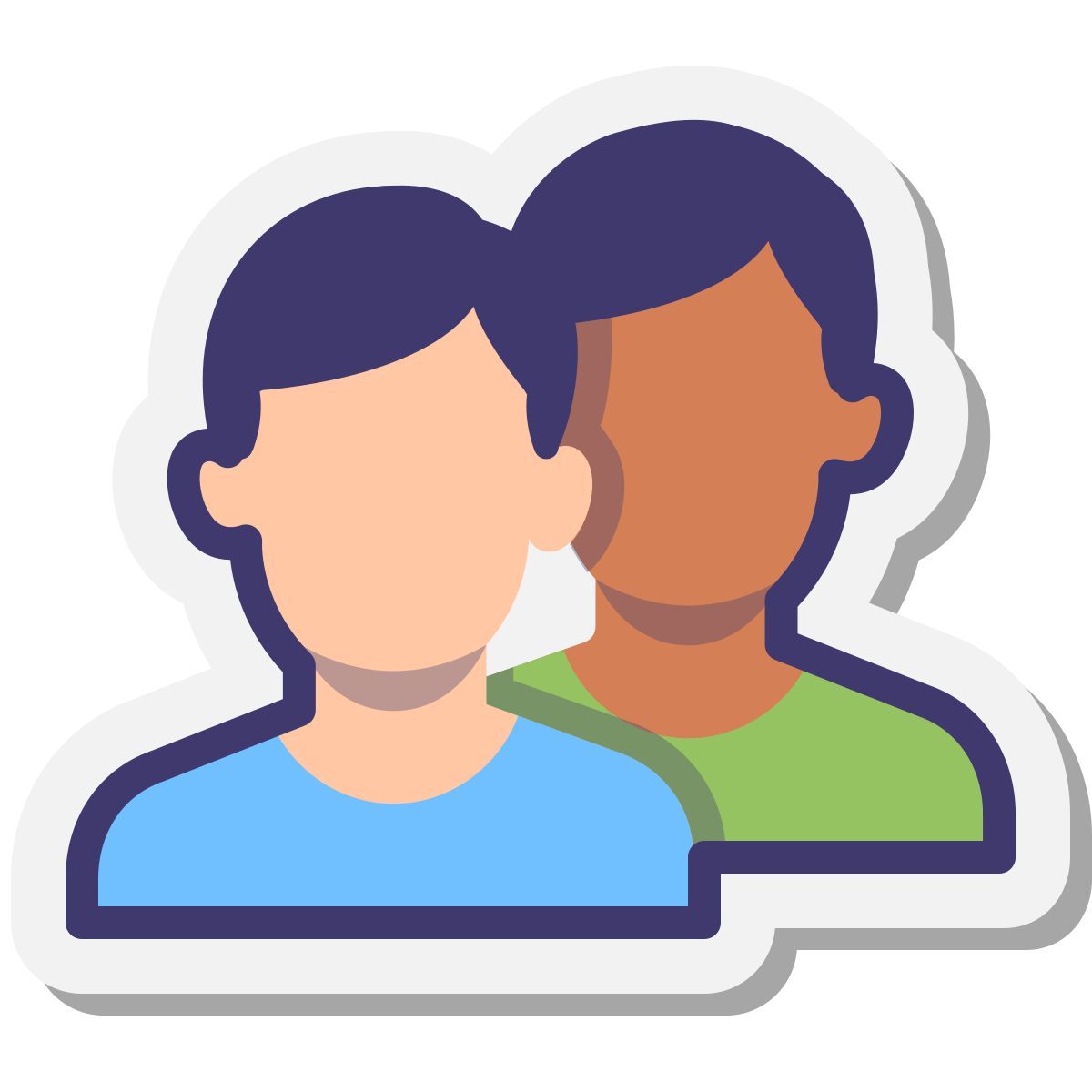 stickers style 用户男性组 icon