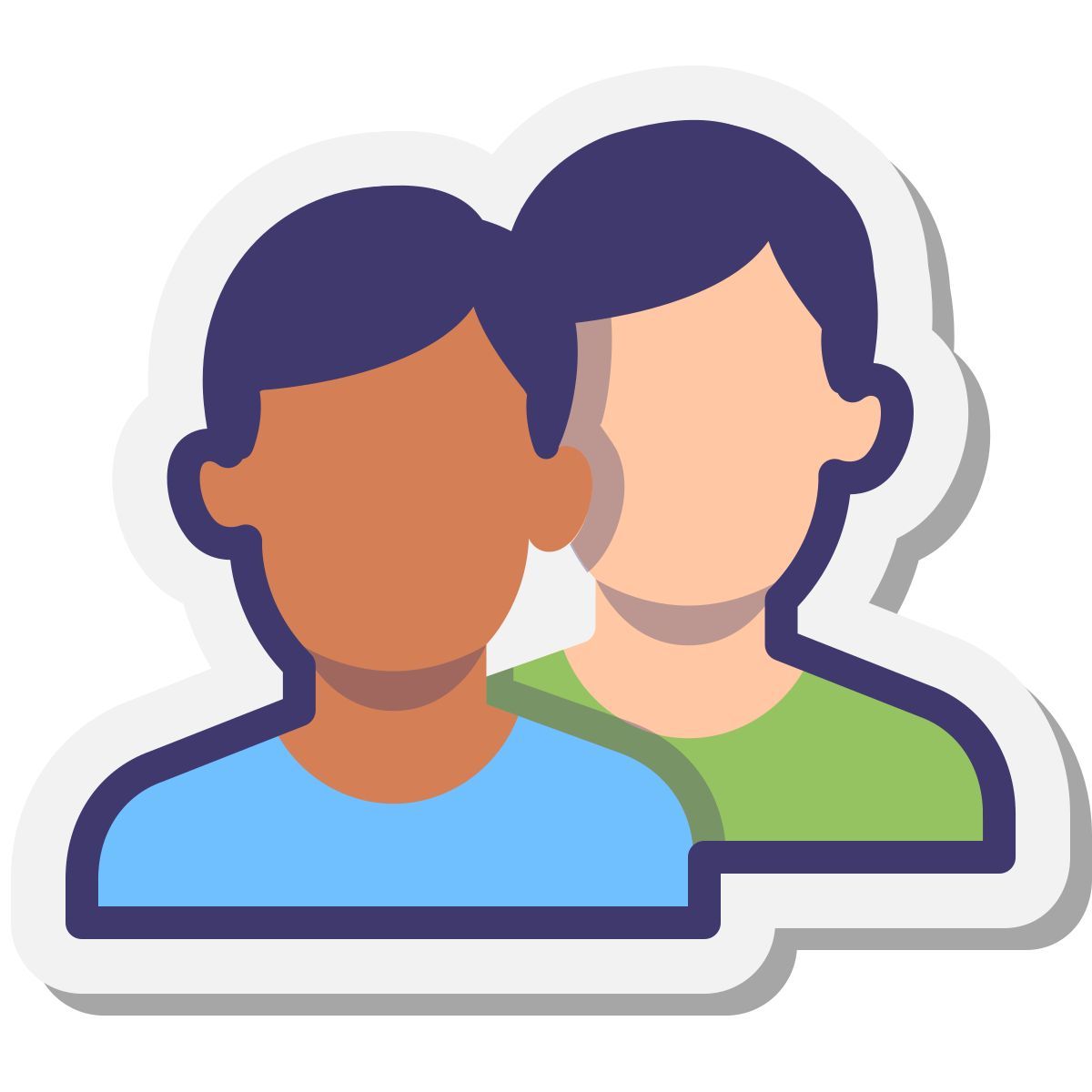 stickers style 用户男性组 icon