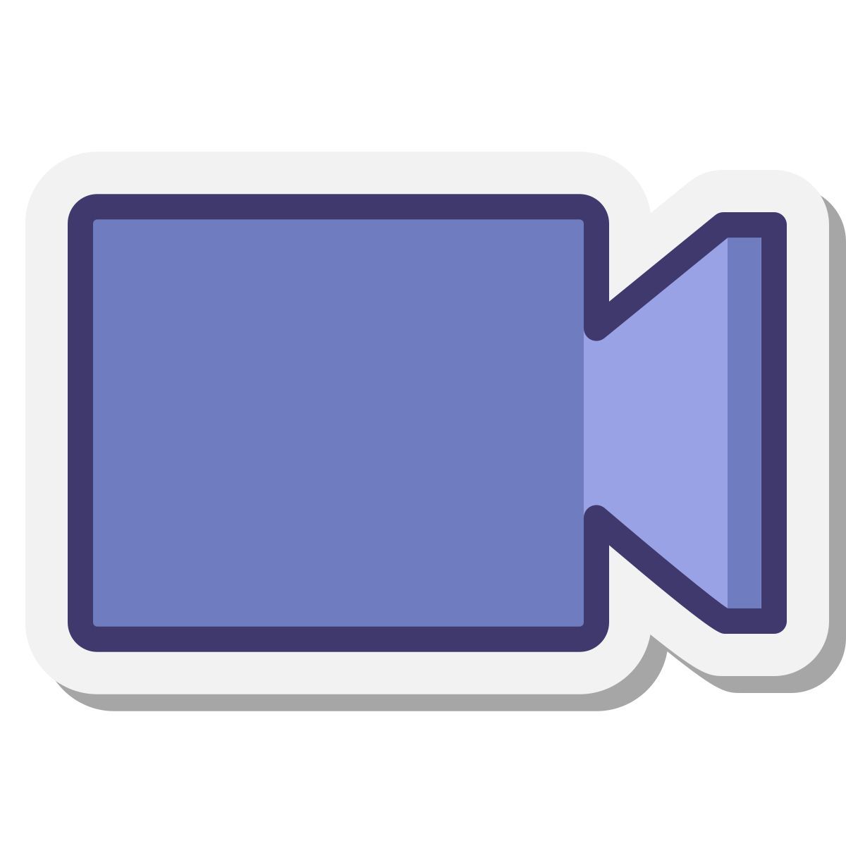stickers style video call icon