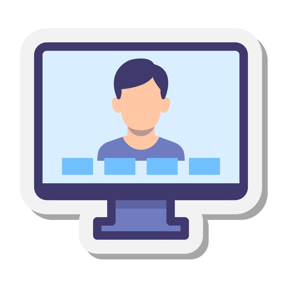 stickers style 视频会议 icon