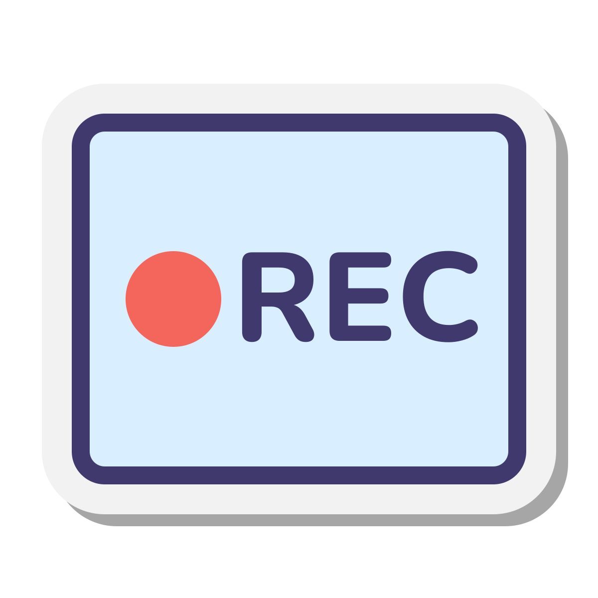 stickers style video record icon