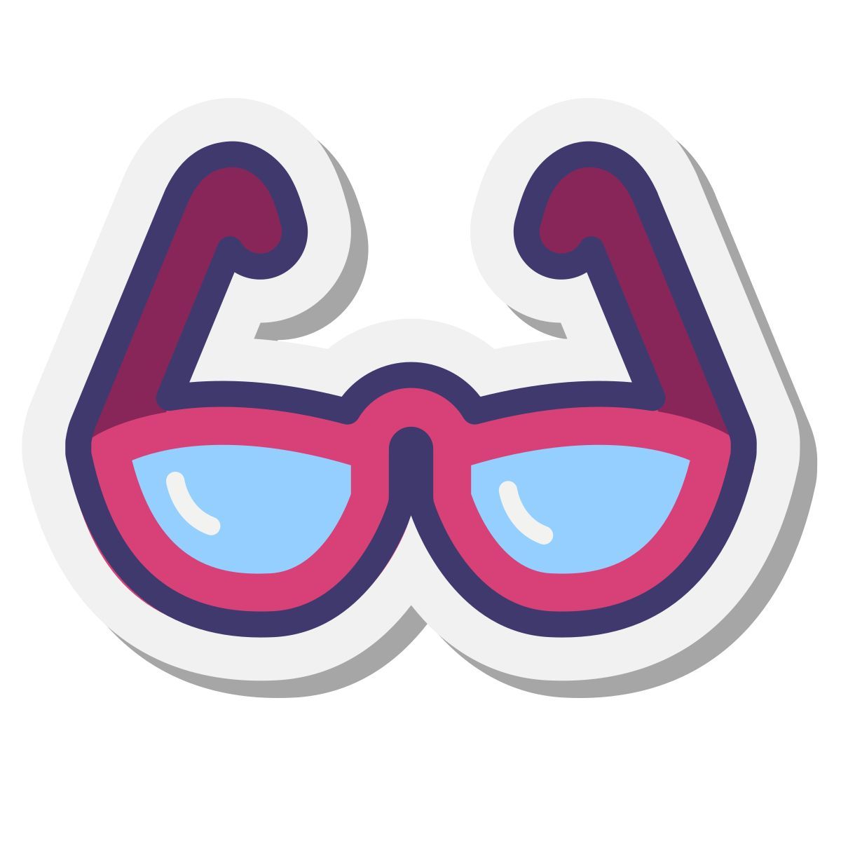 stickers style 빈티지 안경 icon