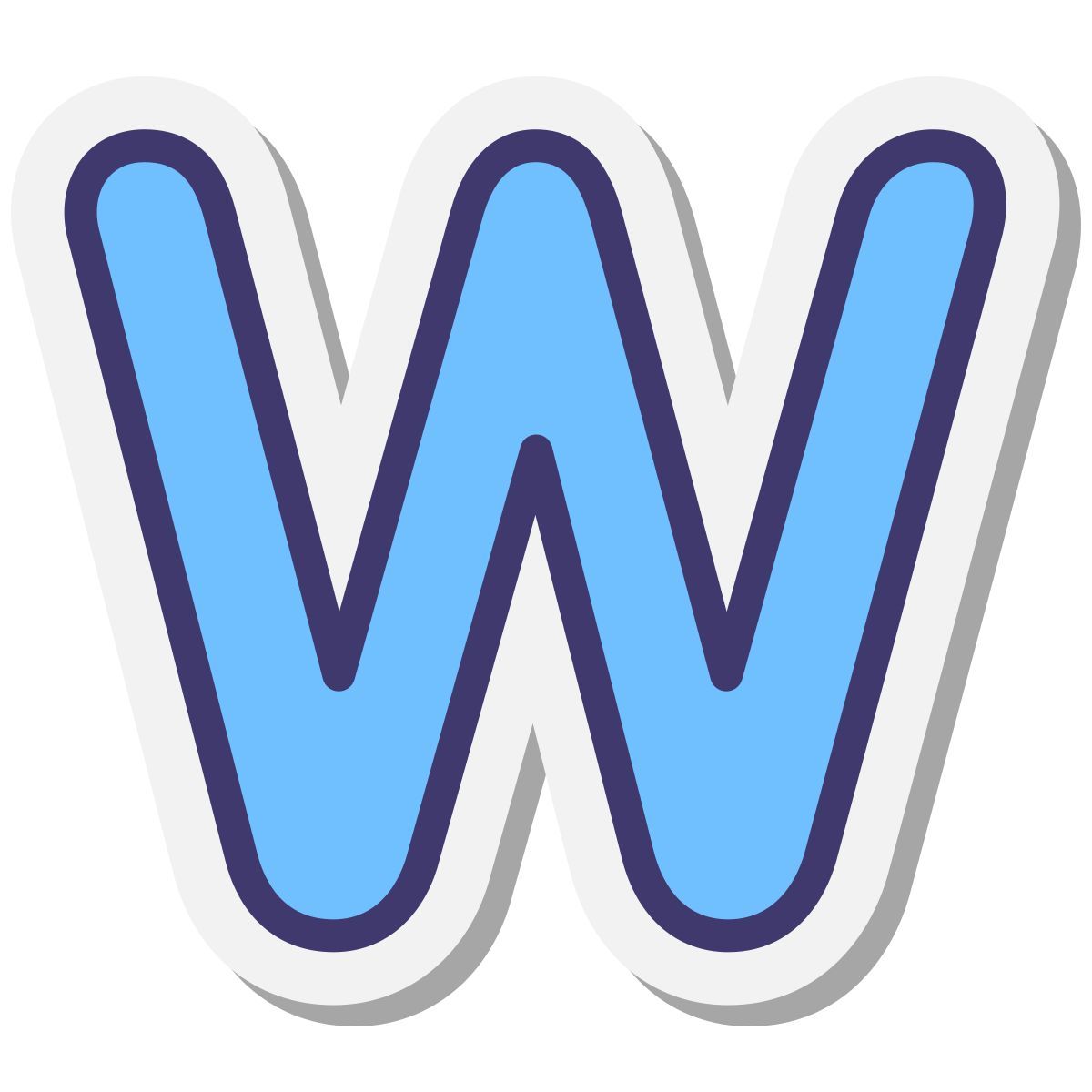 stickers style w icon