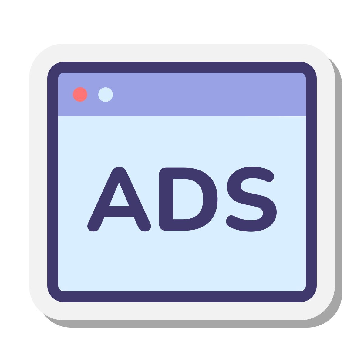 stickers style pubblicità sul web icon