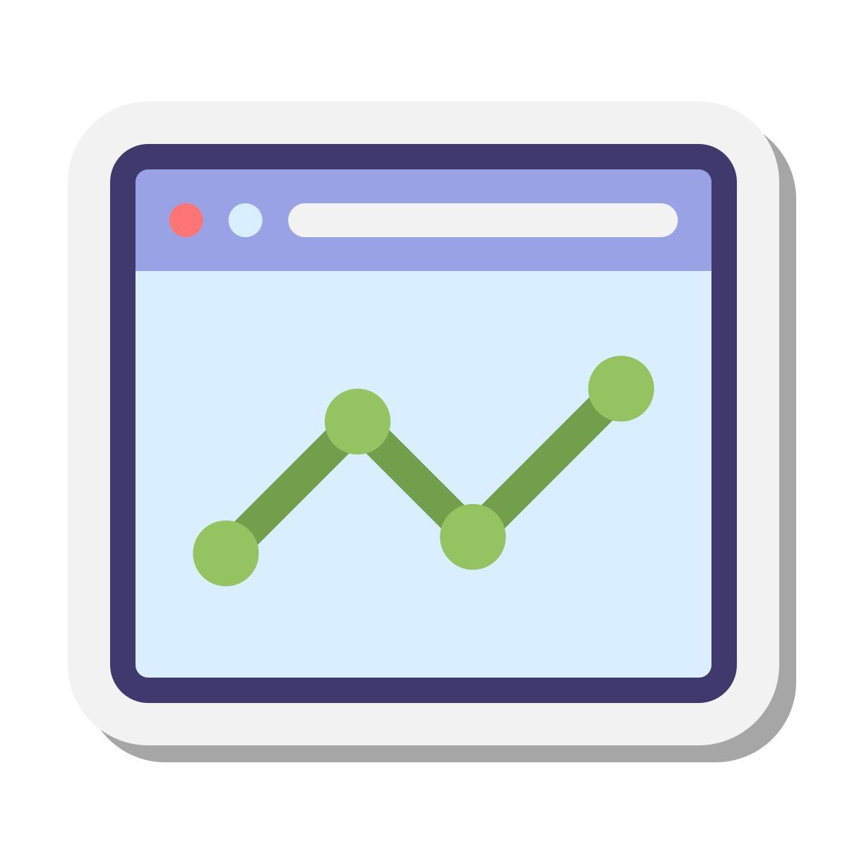 stickers style web analytics icon