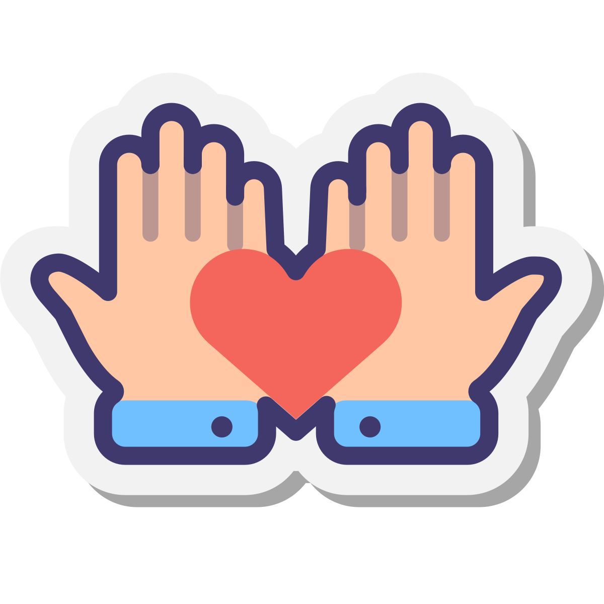 stickers style bienestar icon