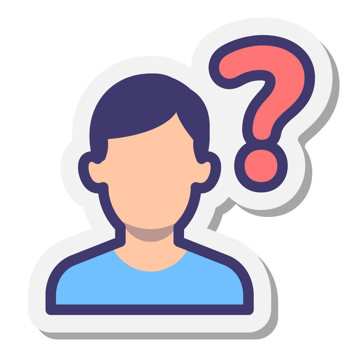 stickers style inquiry icon