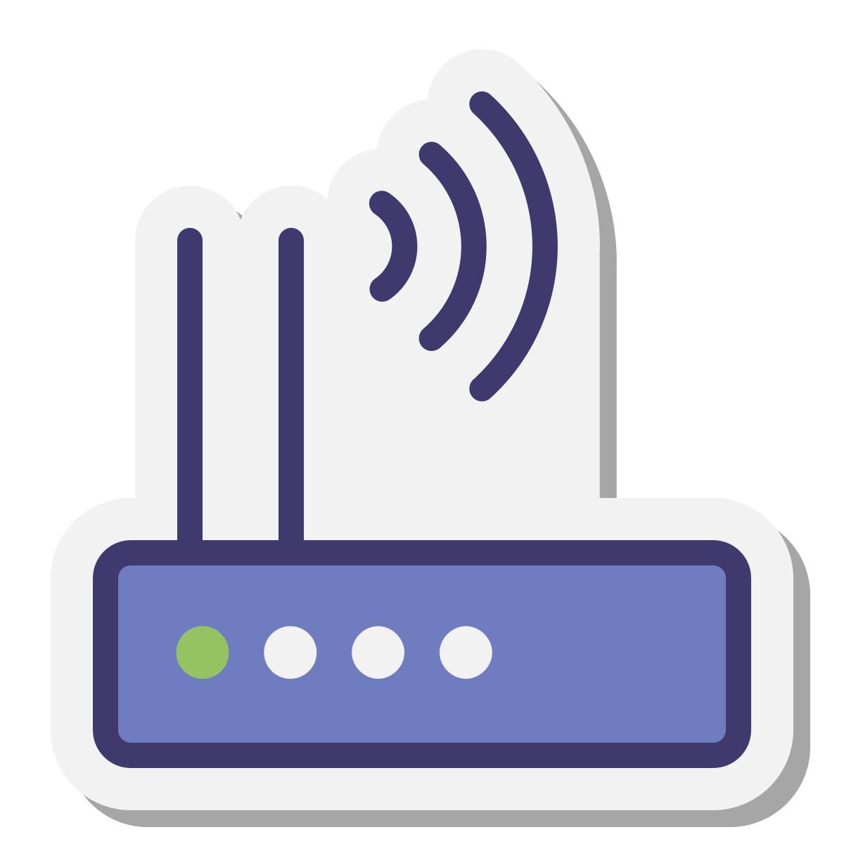 stickers style wi fi router icon