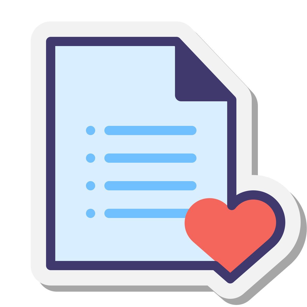 stickers style wunschliste icon