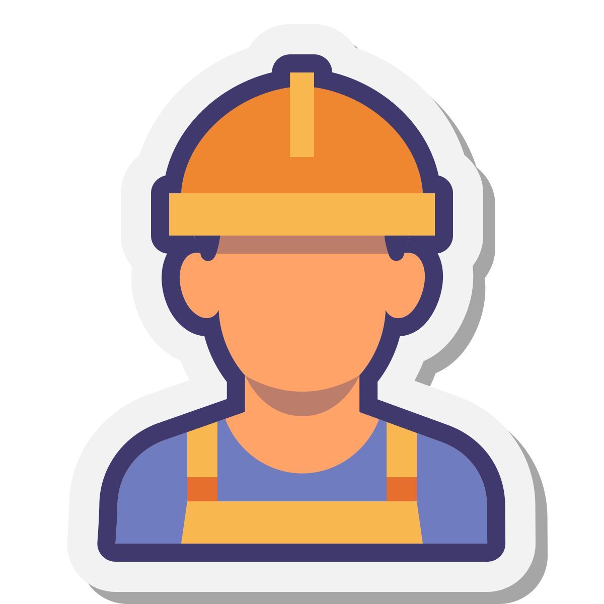 stickers style lavoratore maschio tipo pelle 1 icon