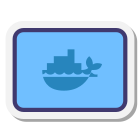 Docker Container icon in Stickers Style