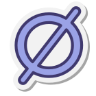 Empty Set icon in Stickers Style