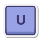 U Key icon in Stickers Style