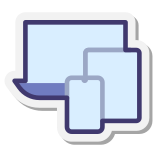 Multiple Devices icon in Stickers Style