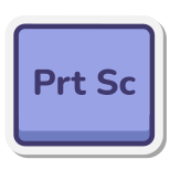 Print Screen icon in Stickers Style