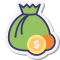Money Bag With Coins icon