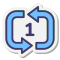 Wiederholen 1 icon