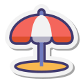 beach umbrella icon