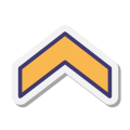 Chevron Up icon in Gradient Line Style