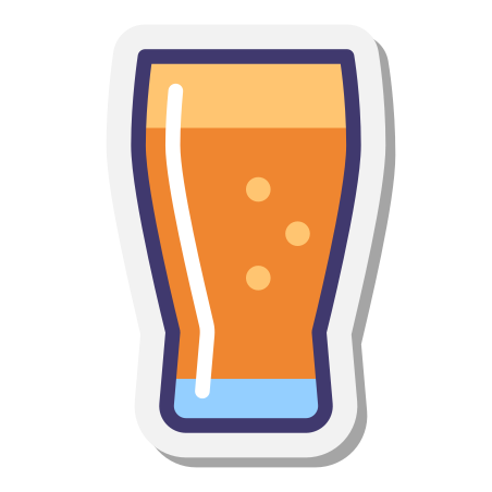 Beer Glass icon in Stickers Style